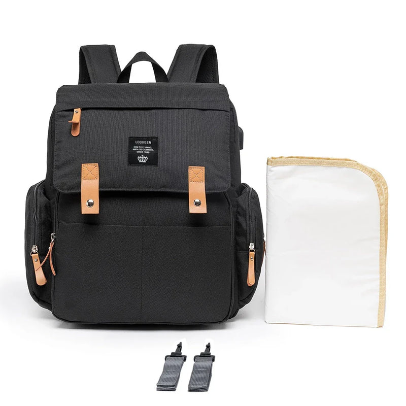 Mochila Bolsa Maternidade Lequeen Land Reforçada Multifuncional Bebê